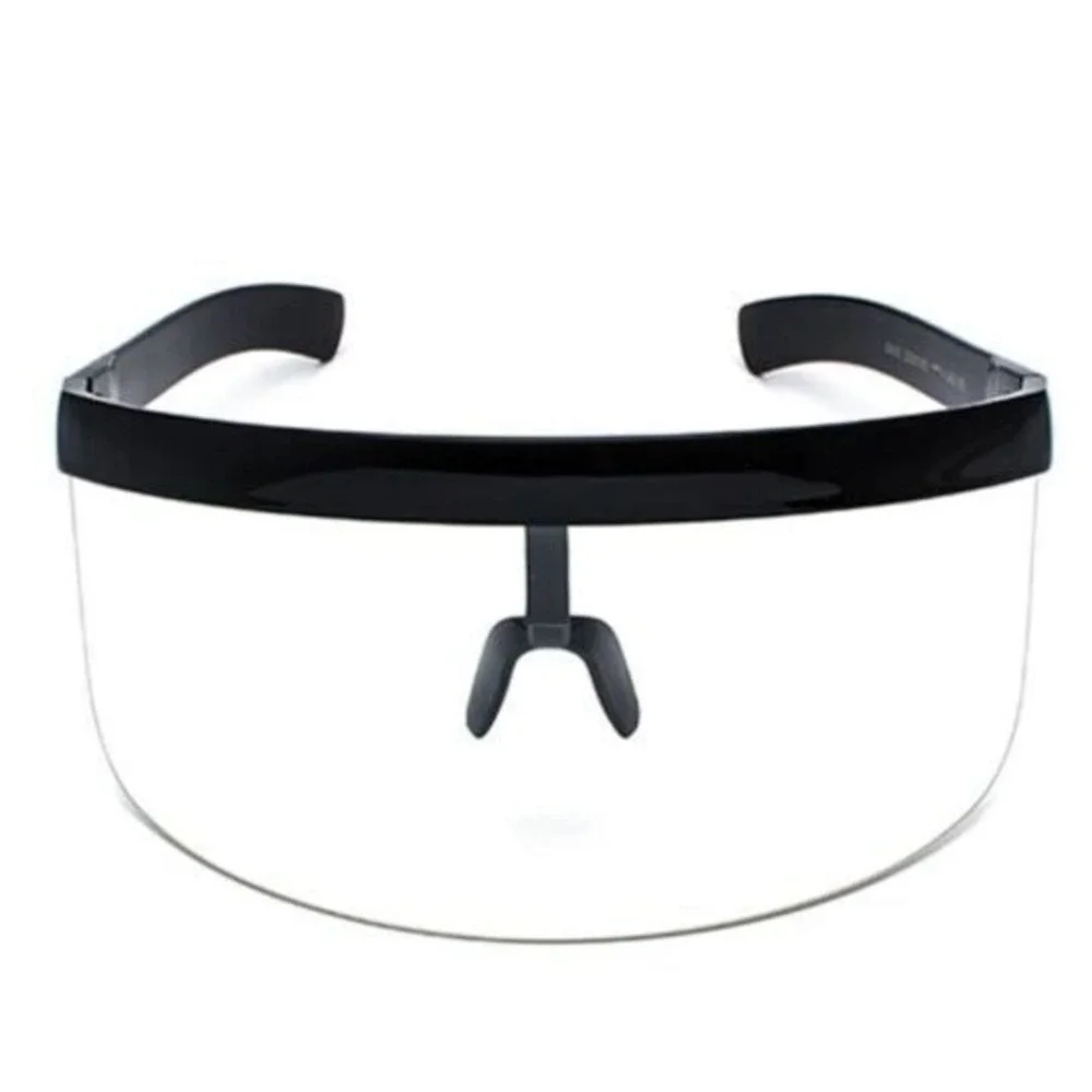Protective Face Shield Full Cover Visor Glasses/Sunglasses Anti-Fog‎ ClearSingle